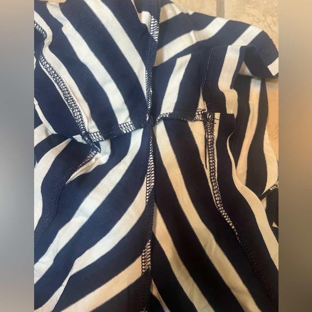 Reformation Navy Blue/White Striped Pajama Lounge Shorts Size Small - Picture 7 of 7